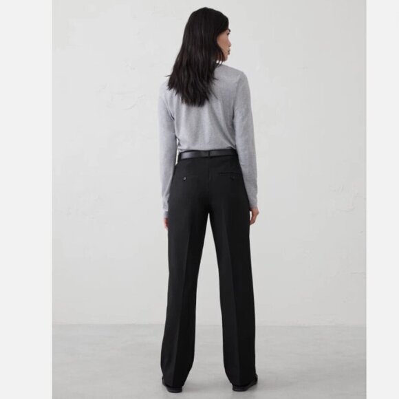 Banana Republic Black Sculpted Stretch Straight Pants Size 4 RT$90 #534987 NEW - Picture 2 of 4